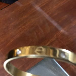 Gold plate diamond bracelet